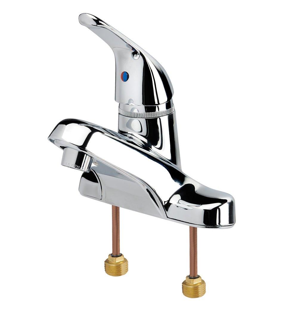 Krowne 12 - 525L, Silver Series 4" Center Single Lever Handles Faucet with Pop - up Drain
