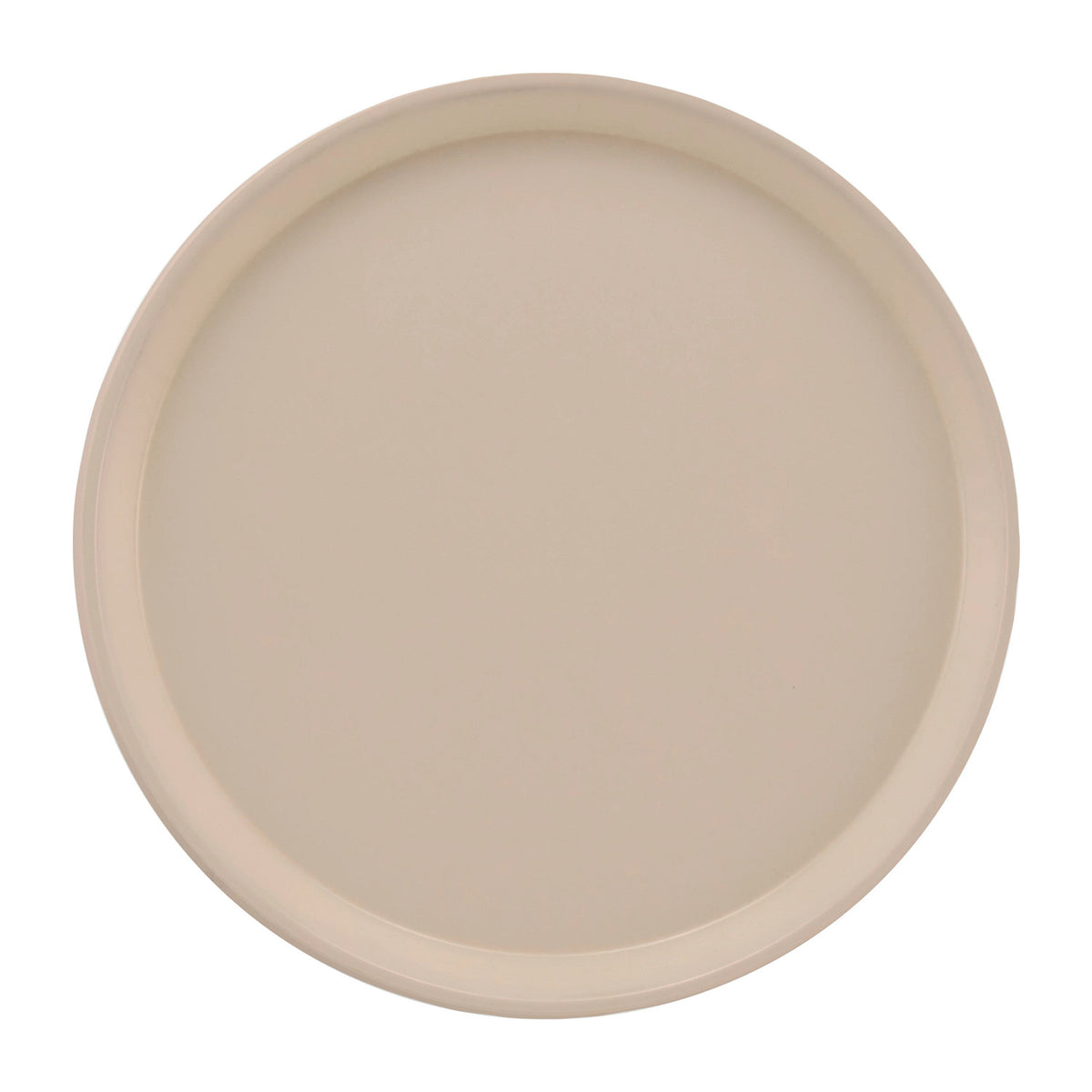 Cambro 1200106 Round Camtray Fiberglass Serving Tray, 12" Dia. - Light Peach