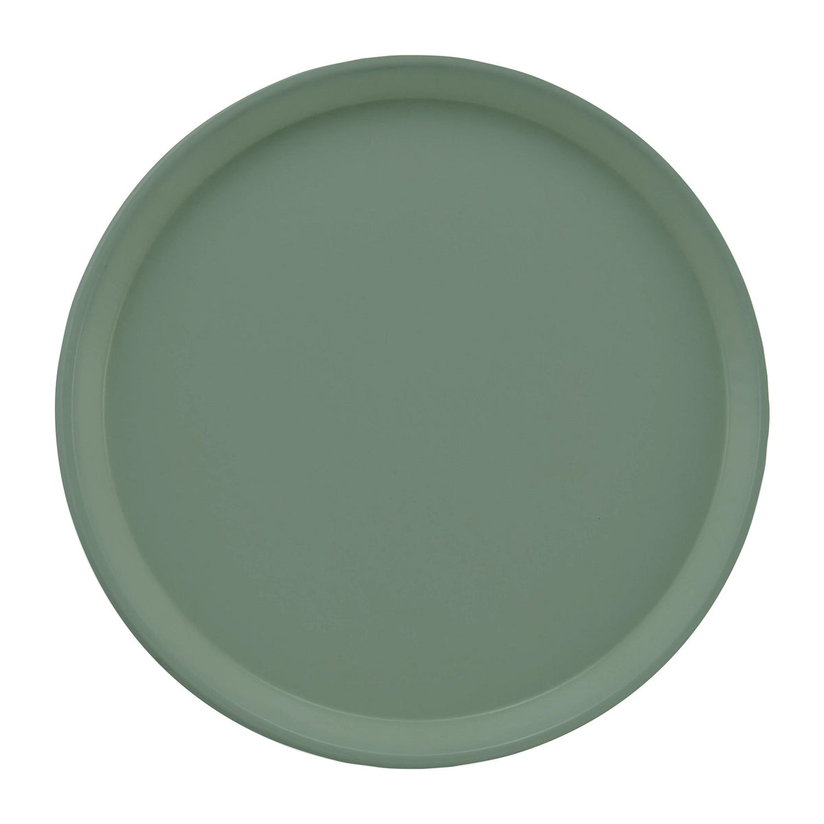 Cambro 1200107 Round Camtray Fiberglass Serving Tray, 12" Dia. - Pearl Gray