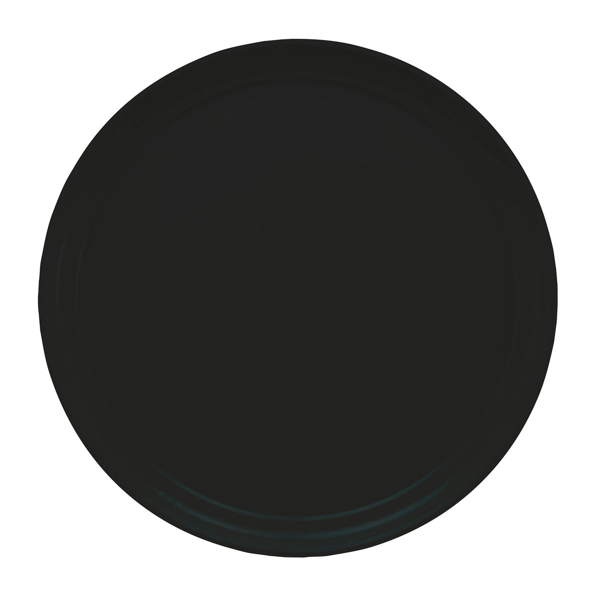 Cambro 1200110 Round Camtray Fiberglass Serving Tray, 12" Dia. - Black