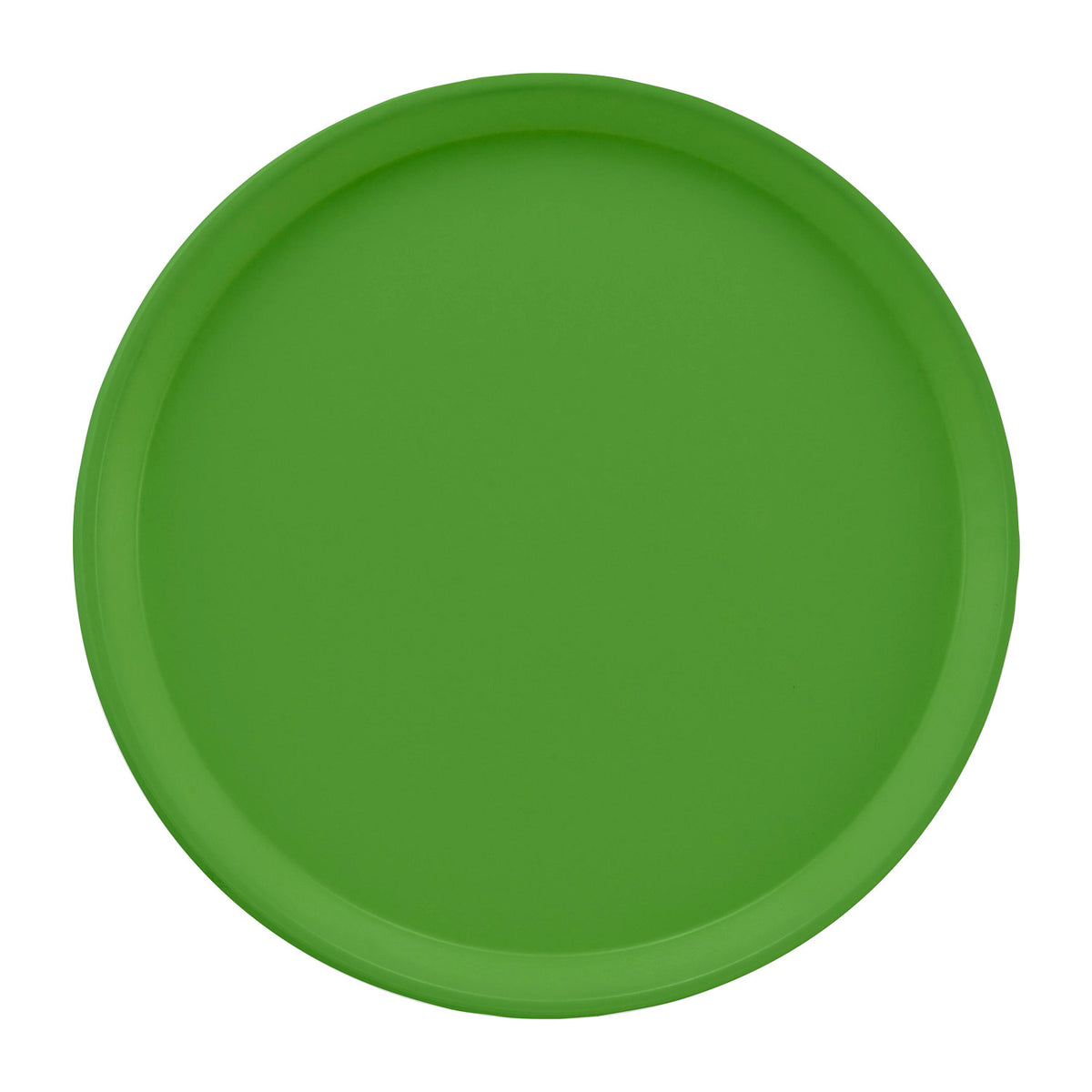 Cambro 1200113 Round Camtray Fiberglass Serving Tray, 12" Dia. - Lime-ade