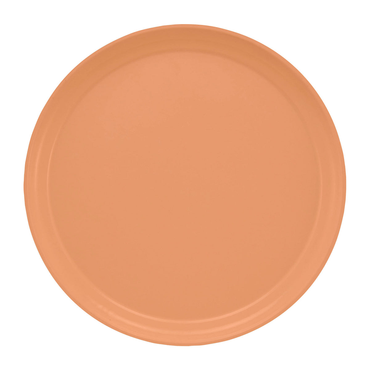 Cambro 1200117 Round Camtray Fiberglass Serving Tray, 12" Dia. - Dark Peach
