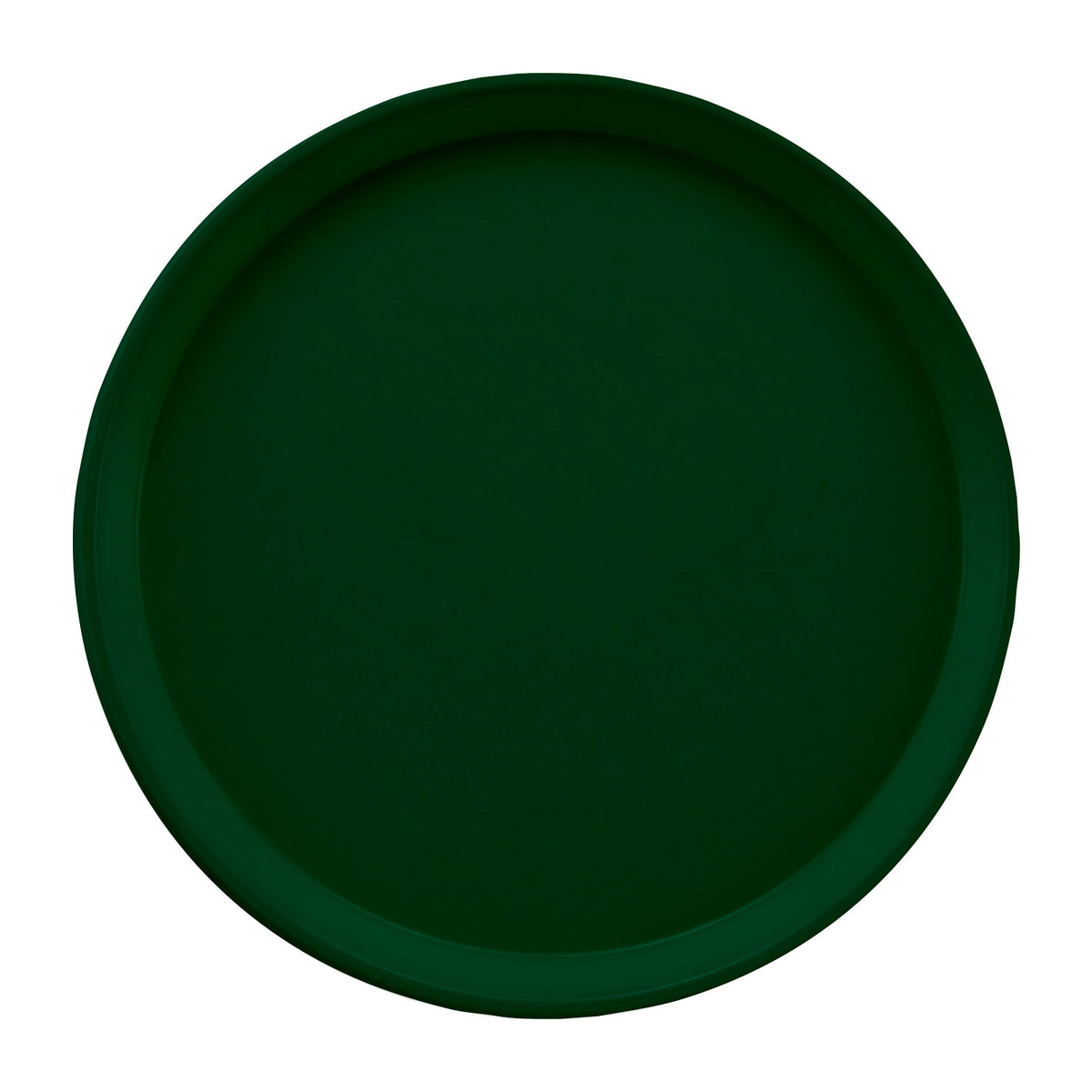 Cambro 1200119 Round Camtray Fiberglass Serving Tray, 12" Dia. - Sherwood Green