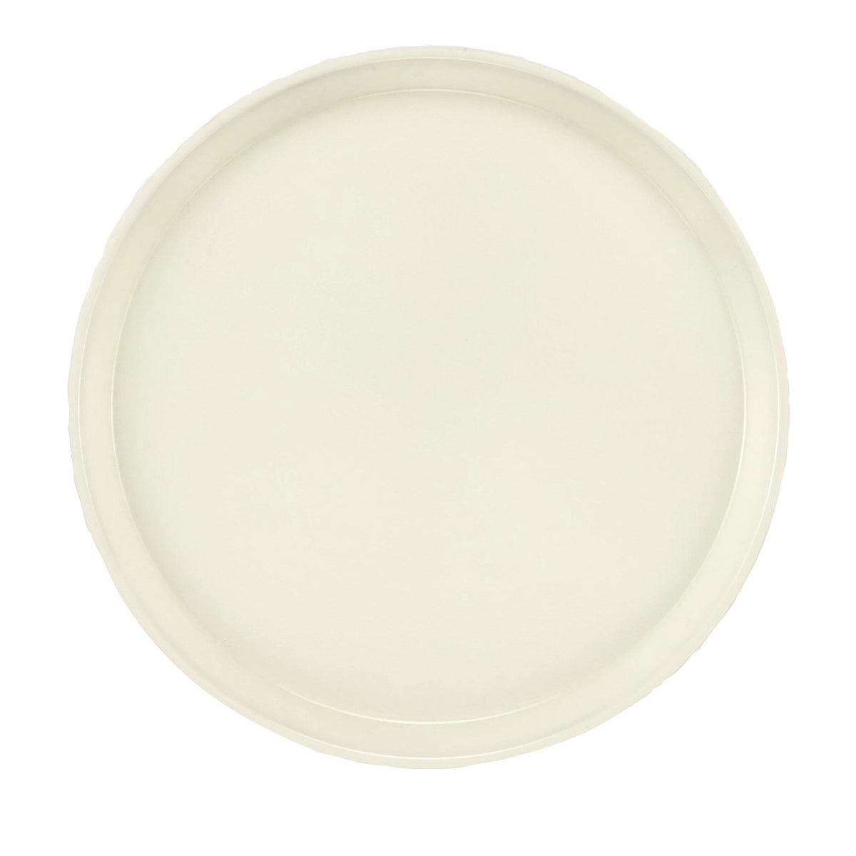 Cambro 1200148 Round Camtray Fiberglass Serving Tray, 12" Dia. - White