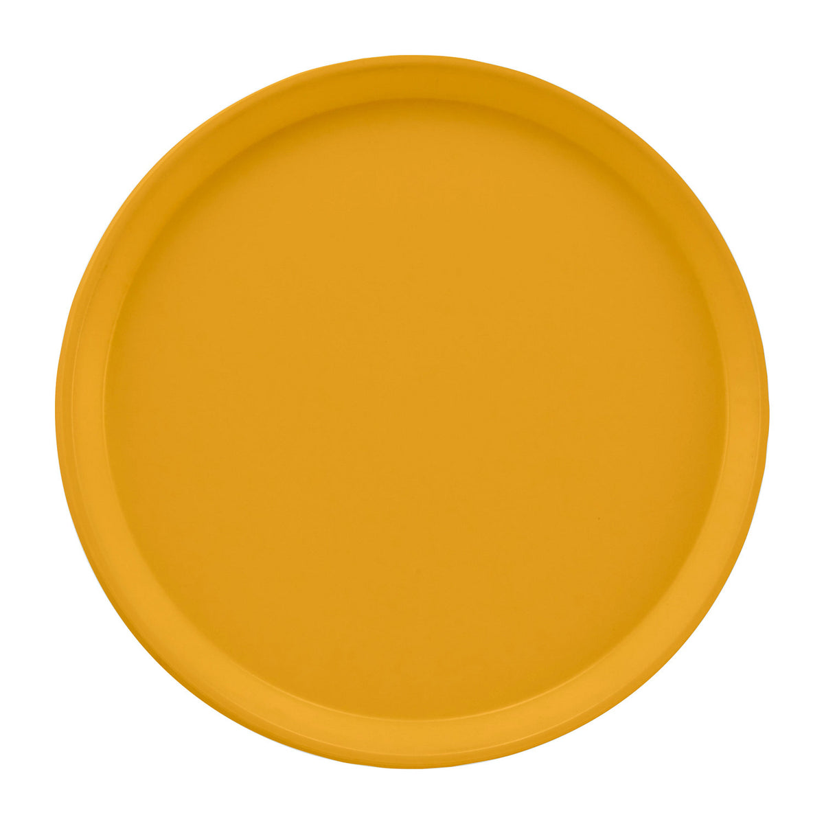 Cambro 1200171 Round Camtray Fiberglass Serving Tray, 12" Dia. - Tuscan Gold