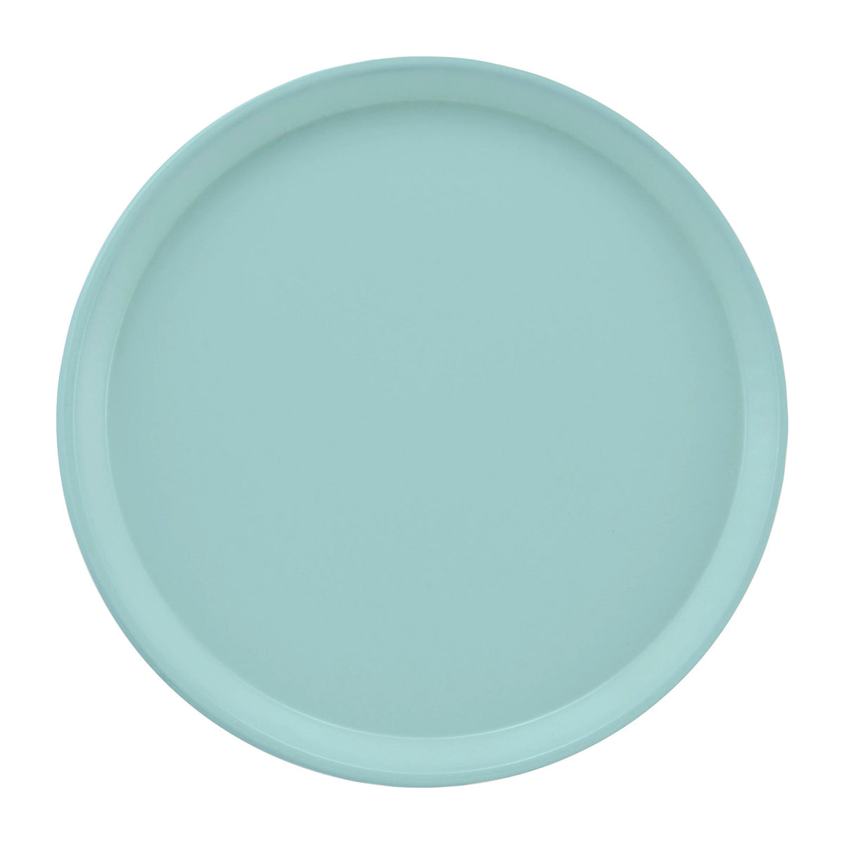 Cambro 1200177 Round Camtray Fiberglass Serving Tray, 12" Dia. - Sky Blue