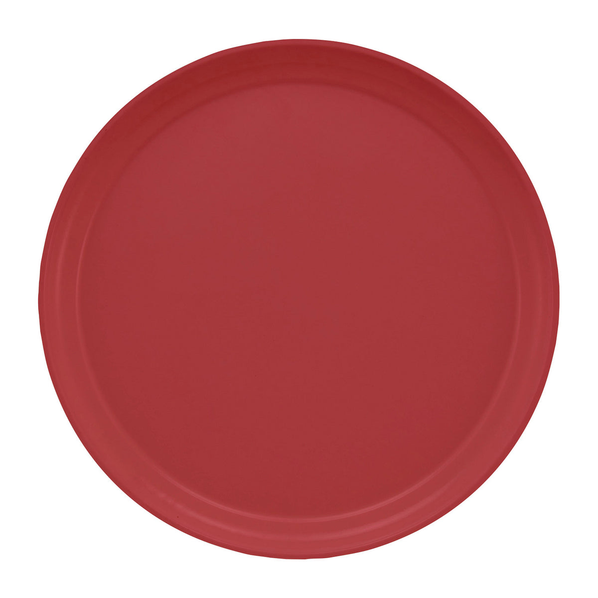 Cambro 1200410 Round Camtray Fiberglass Serving Tray, 12" Dia. - Raspberry Cream
