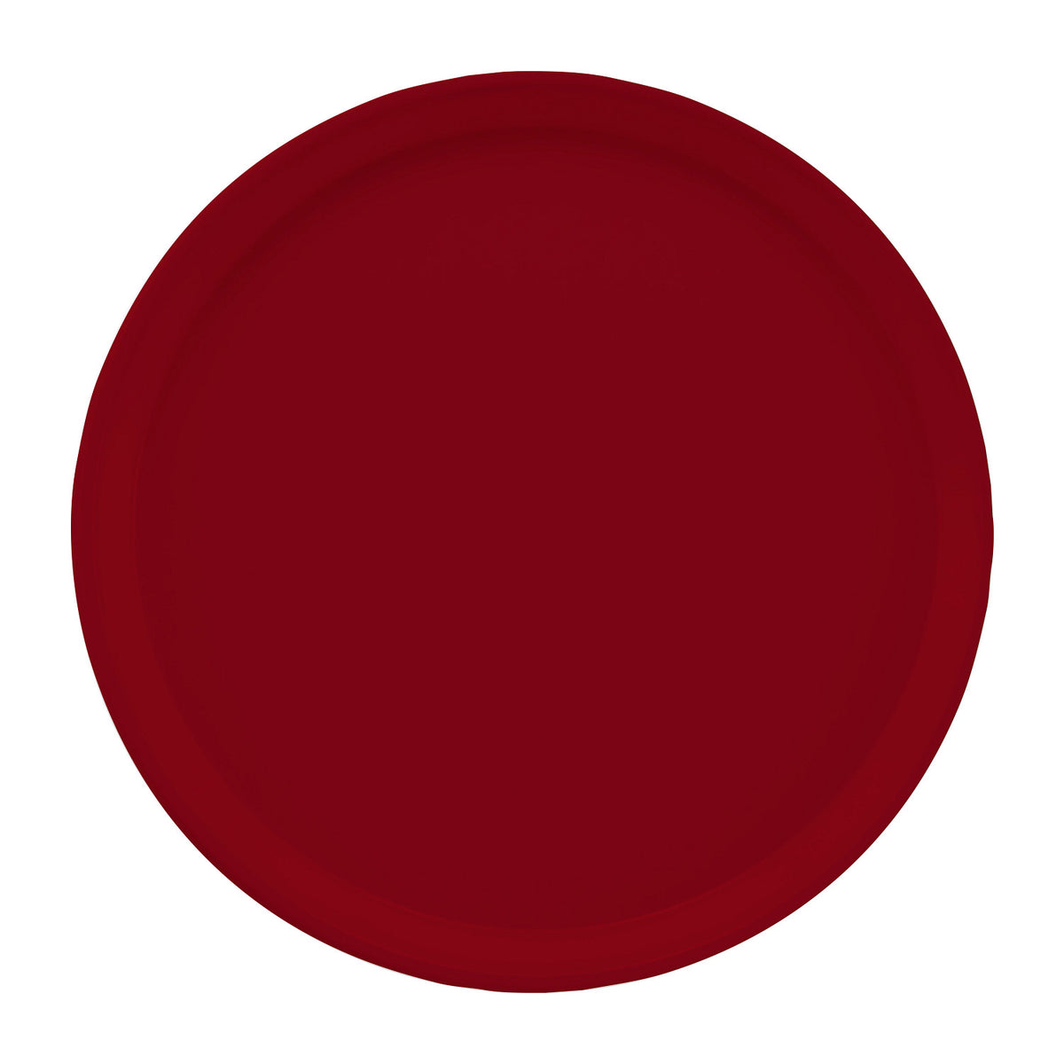 Cambro 1200505 Round Camtray Fiberglass Serving Tray, 12" Dia. - Cherry Red