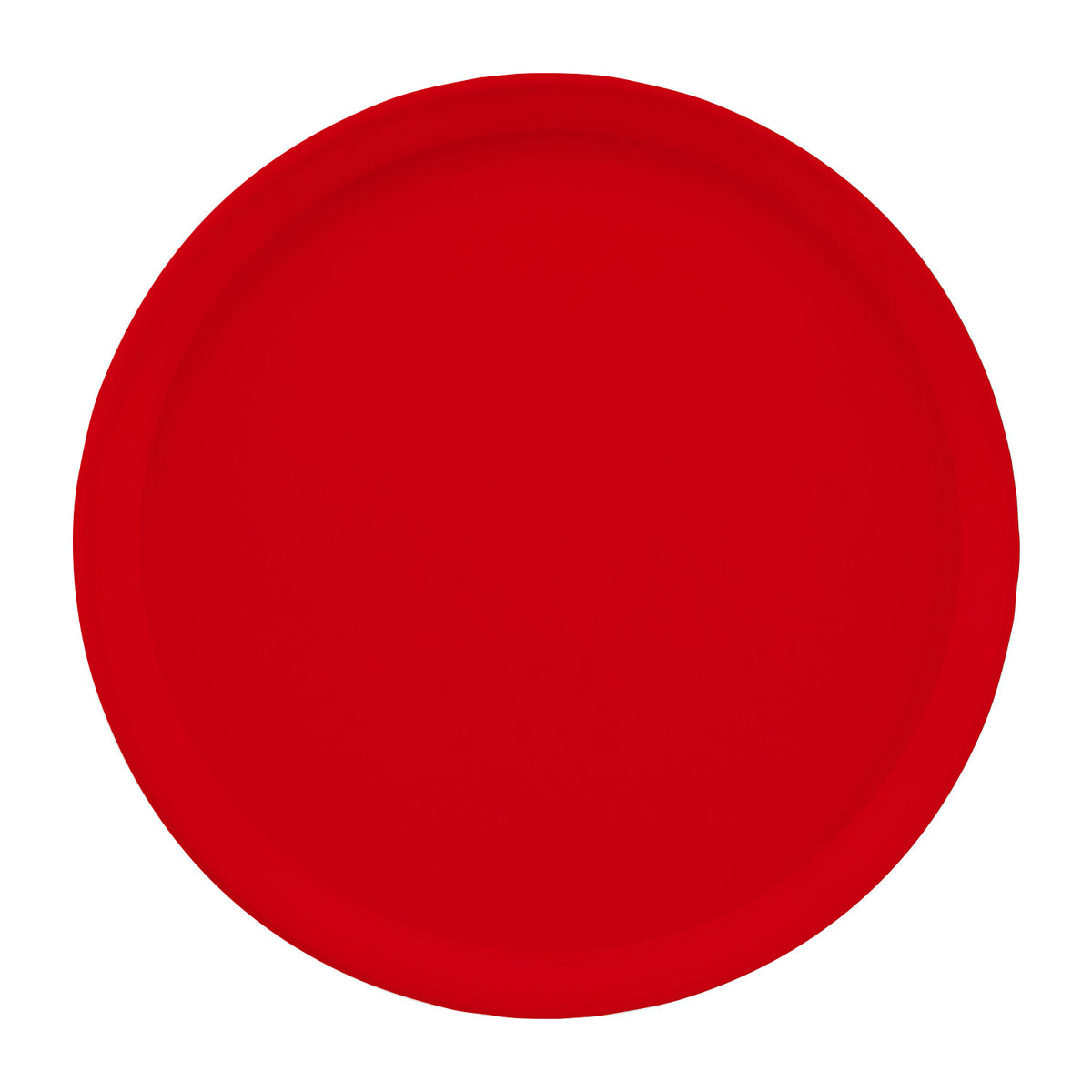 Cambro 1200521 Round Camtray Fiberglass Serving Tray, 12" Dia. - Cambro Red