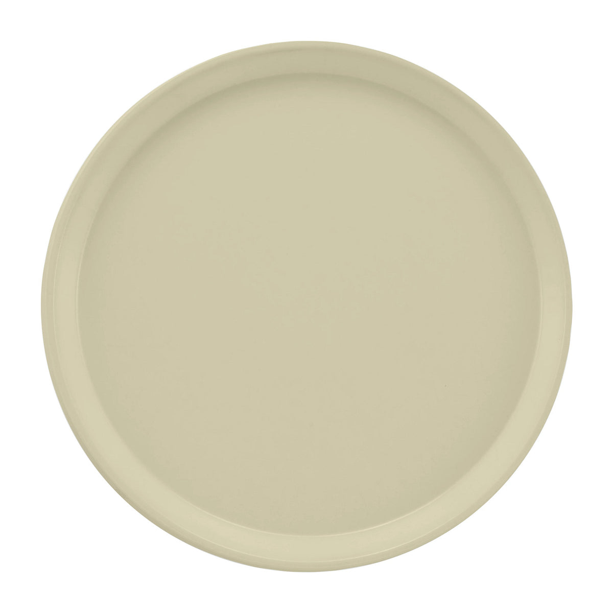 Cambro 1200537 Round Camtray Fiberglass Serving Tray, 12" Dia. - Cameo Yellow