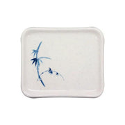 Thunder Group 1201BB, 4 3/4" X 4 1/4" PLATE, BLUE BAMBOO, Melamine, NSF, Case Pack of 12