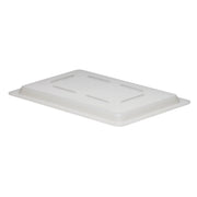 Cambro 1218CP148 Poly Flat Lid for Half Size Food Boxes, White - White