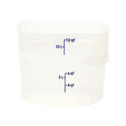 Cambro 12RFSPROPP190 FreshPro CamRounds Round Food Storage Container, 12 qt., Translucent - Translucent