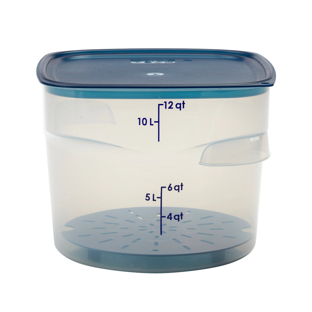 Cambro 12RFSPROPP190 FreshPro CamRounds Round Food Storage Container, 12 qt., Translucent - Translucent