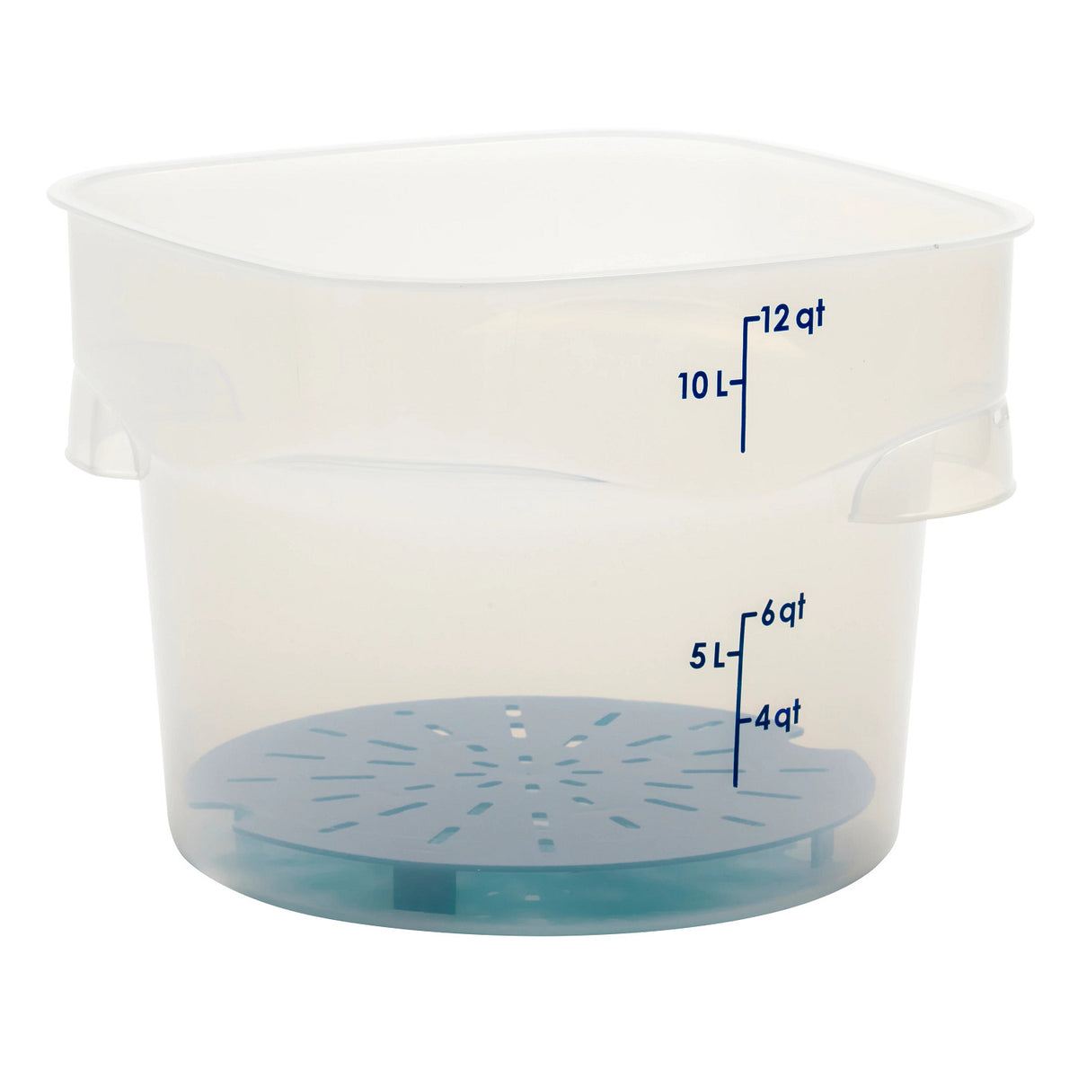 Cambro 12RFSPROPP190 FreshPro CamRounds Round Food Storage Container, 12 qt., Translucent - Translucent