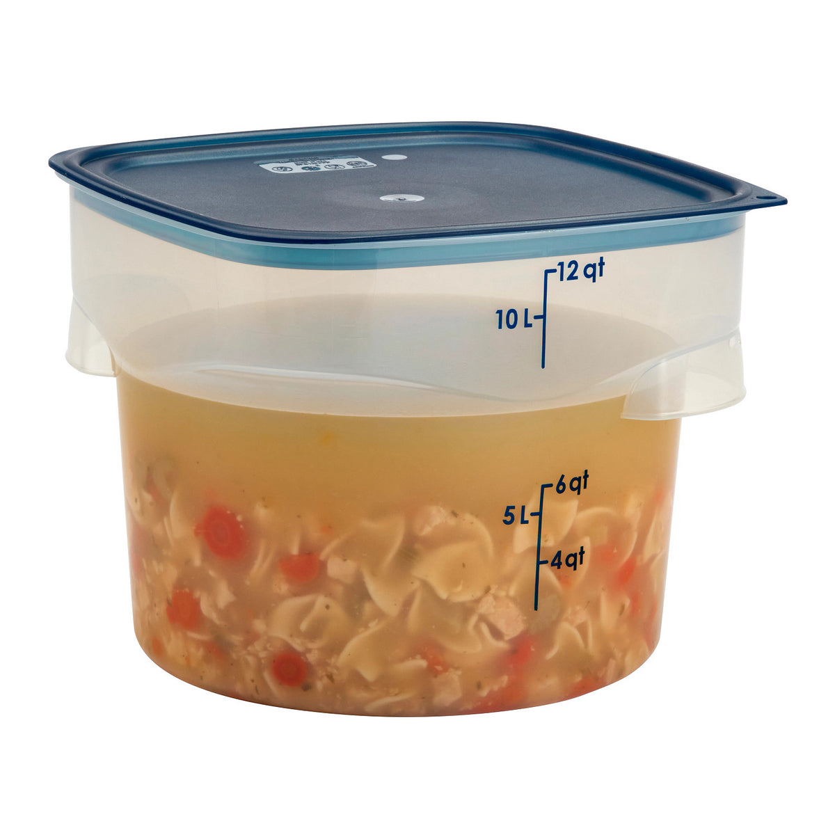 Cambro 12RFSPROPP190 FreshPro CamRounds Round Food Storage Container, 12 qt., Translucent - Translucent