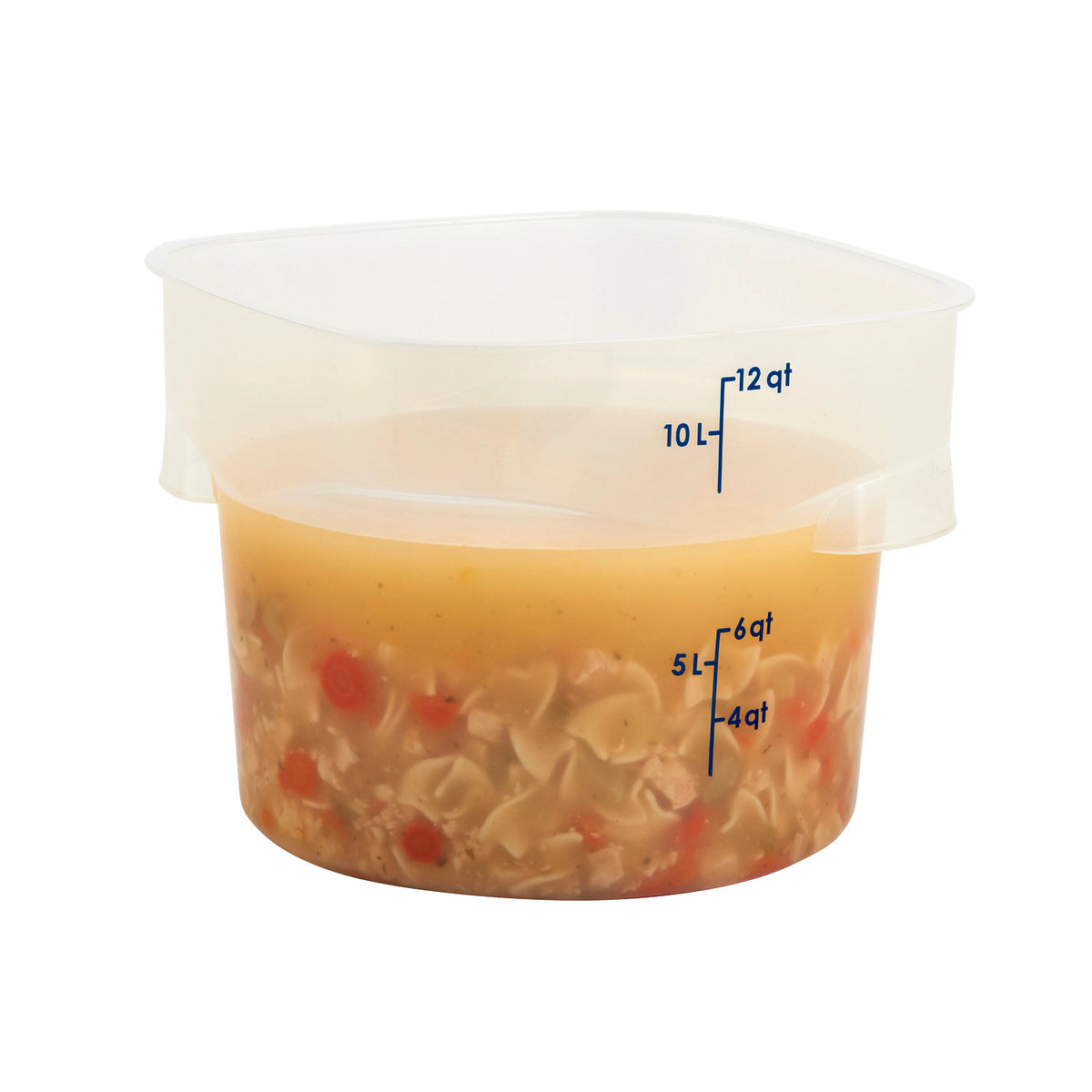 Cambro 12RFSPROPP190 FreshPro CamRounds Round Food Storage Container, 12 qt., Translucent - Translucent