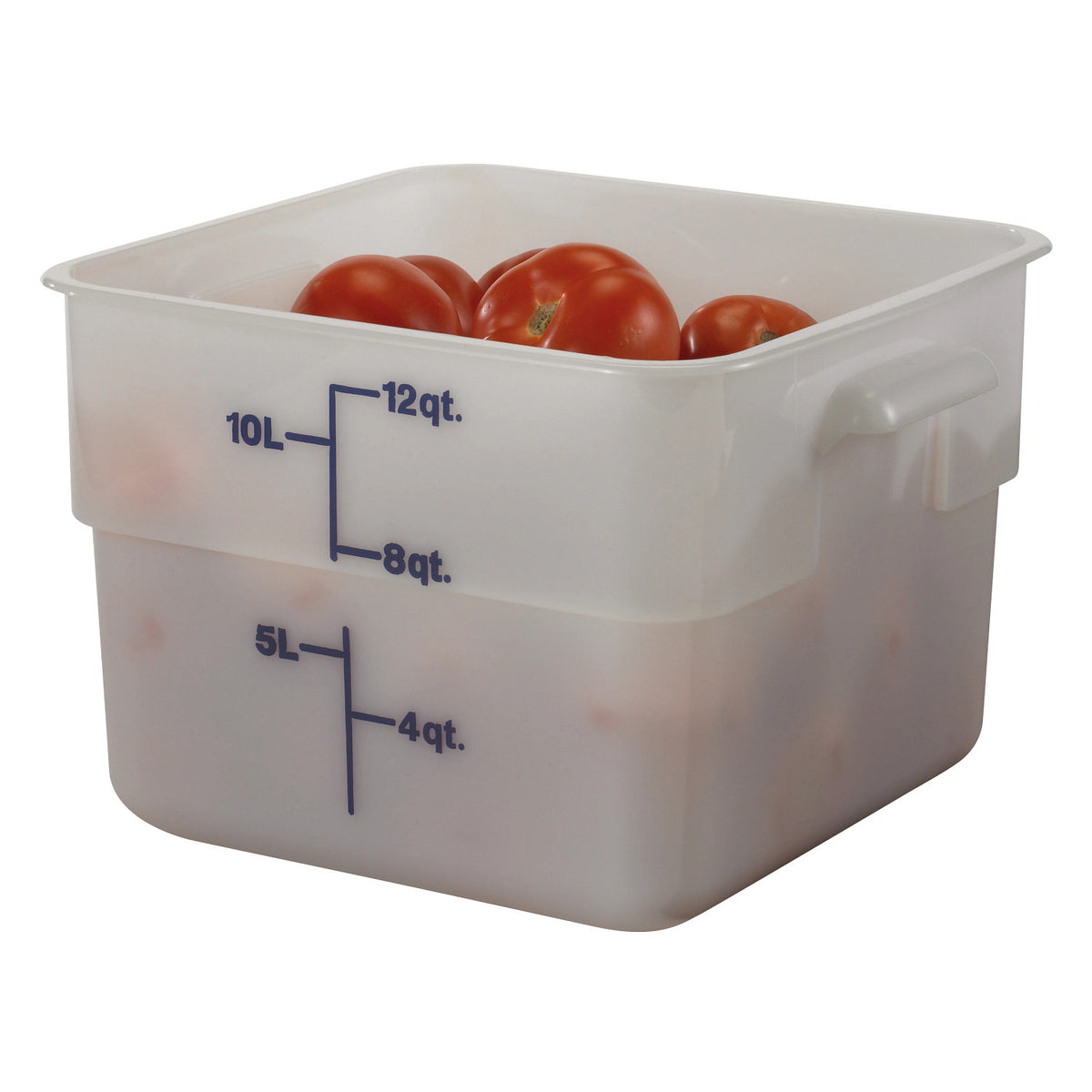 Cambro 12SFSP148 CamSquares Classic Poly Food Storage Container, 12 qt. - White