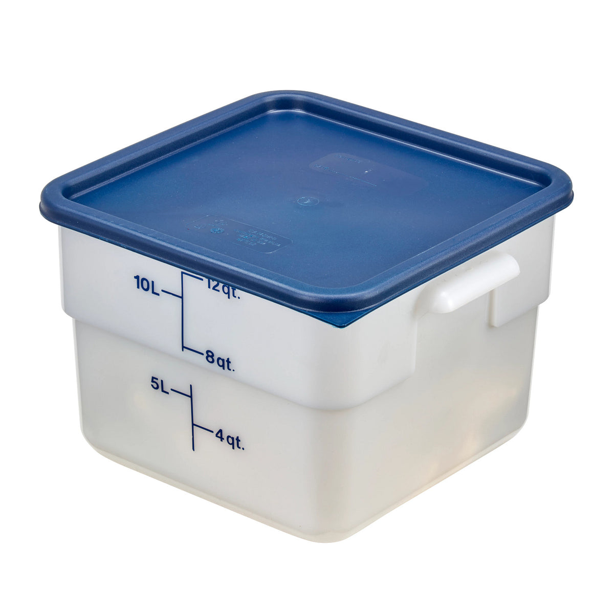 Cambro 12SFSP148 CamSquares Classic Poly Food Storage Container, 12 qt. - White