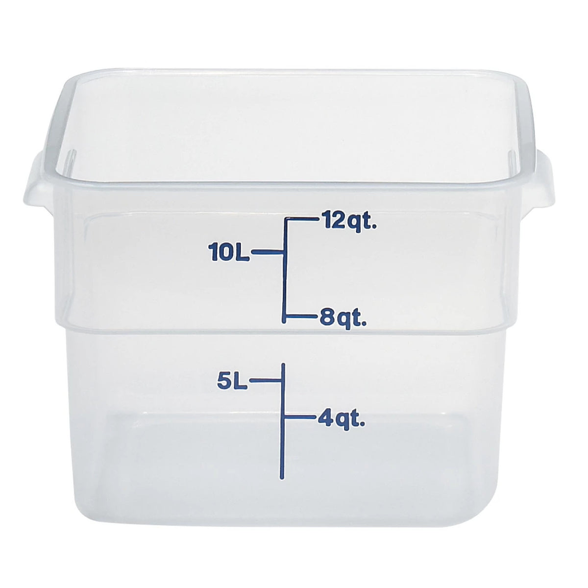 Cambro 12SFSPP190 CamSquares Classic Translucent Food Storage Container, 12 qt. - Translucent