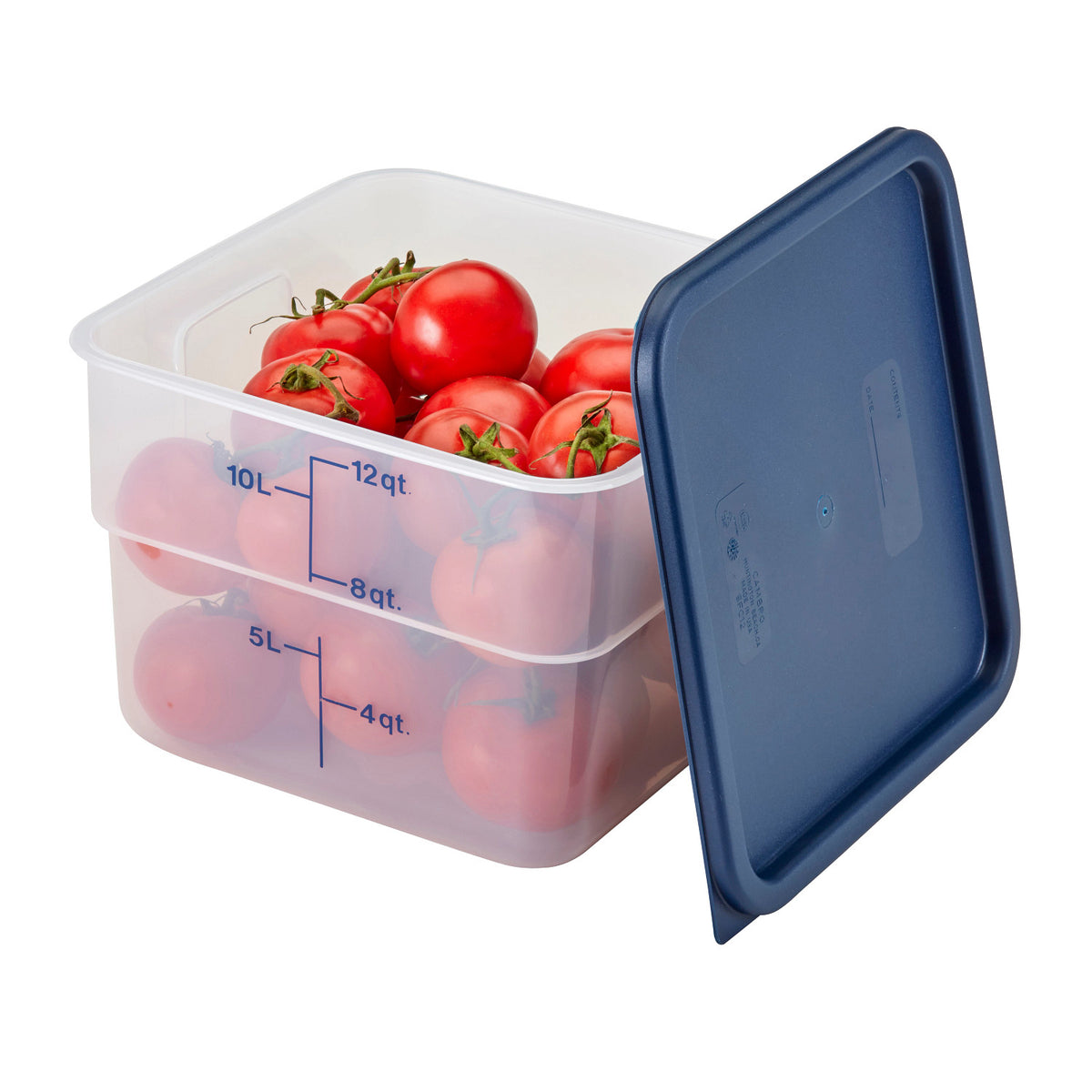 Cambro 12SFSPP190 CamSquares Classic Translucent Food Storage Container, 12 qt. - Translucent