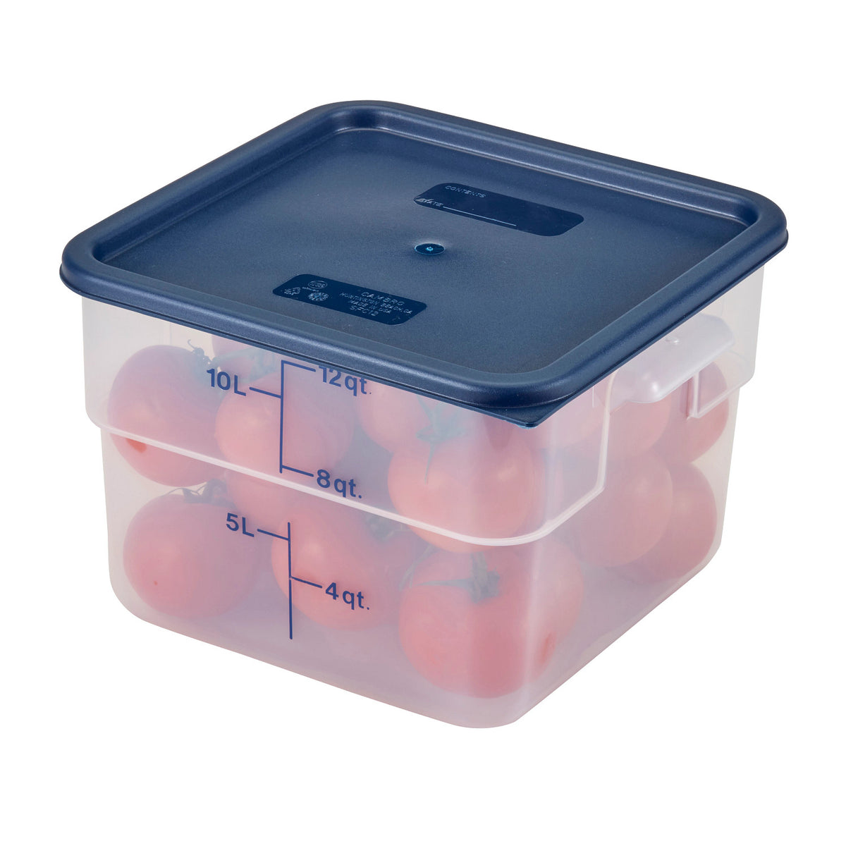 Cambro 12SFSPP190 CamSquares Classic Translucent Food Storage Container, 12 qt. - Translucent