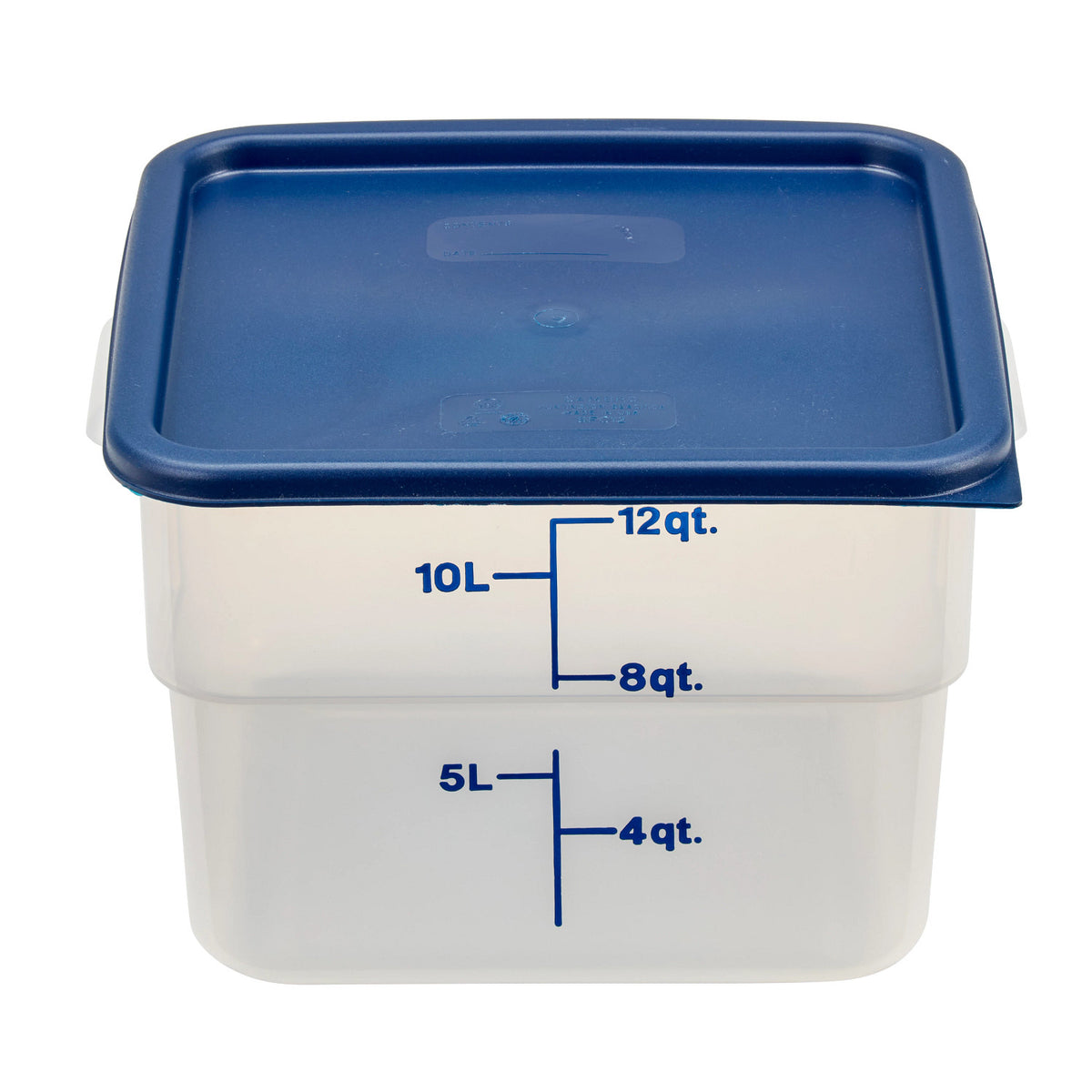 Cambro 12SFSPP190 CamSquares Classic Translucent Food Storage Container, 12 qt. - Translucent
