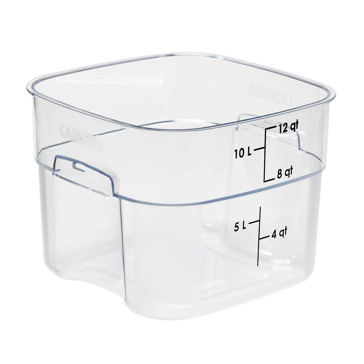 Cambro 12SFSPROCW135 FreshPro CamSquares Camwear Food Storage Container, 12 qt., Clear - Clear