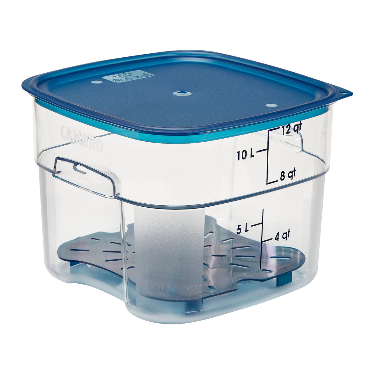Cambro 12SFSPROCW135 FreshPro CamSquares Camwear Food Storage Container, 12 qt., Clear - Clear