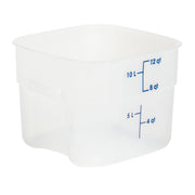 Cambro 12SFSPROPP190 FreshPro CamSquares Square Food Storage Container, 12 qt., Translucent - Translucent