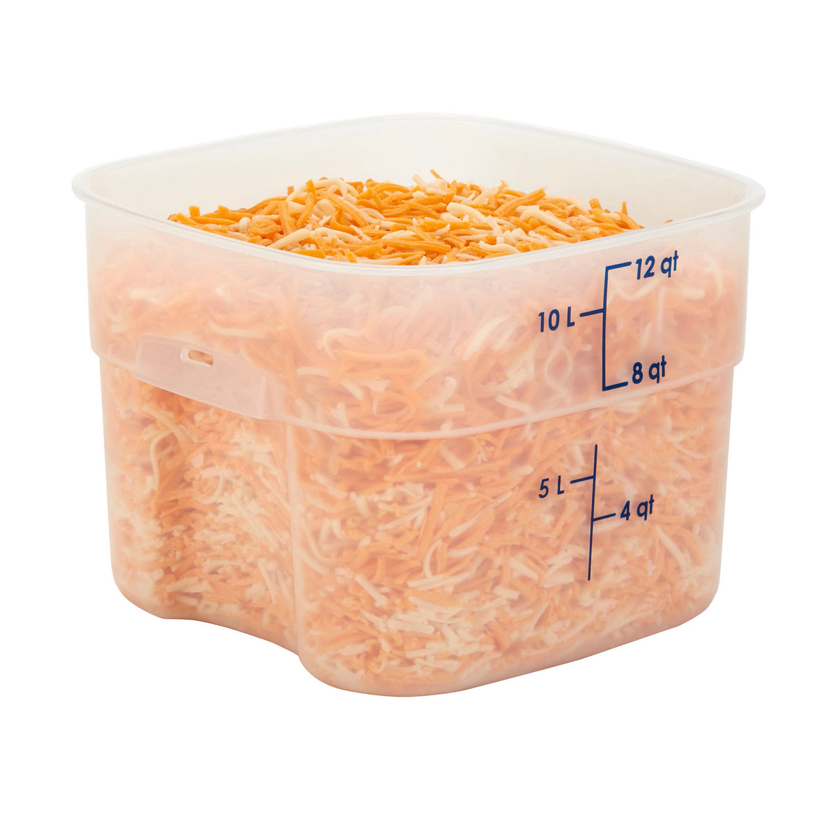 Cambro 12SFSPROPP190 FreshPro CamSquares Square Food Storage Container, 12 qt., Translucent - Translucent