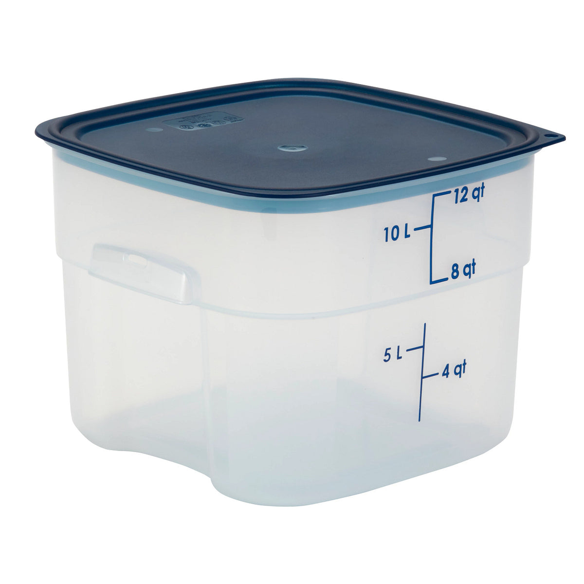 Cambro 12SFSPROPP190 FreshPro CamSquares Square Food Storage Container, 12 qt., Translucent - Translucent