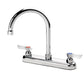 Krowne 13 - 802L, Silver Series 8" Center Deck Mount Faucet with 8 - 1/2" Wide Gooseneck Spout