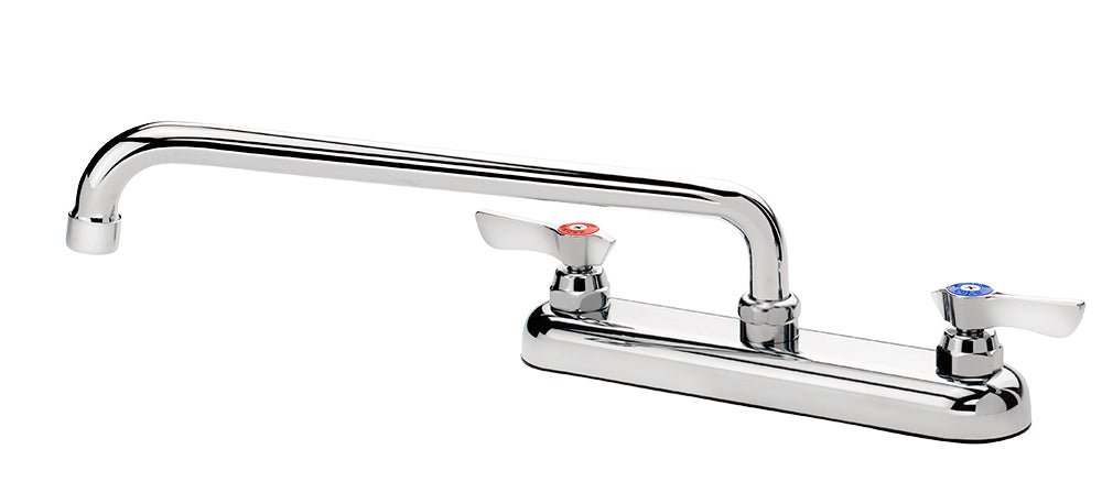 Krowne 13 - 812L, Silver Series 8" Center Deck Mount Faucet with 12" Spout