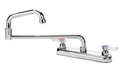 Krowne 13 - 824L, Silver Series 8" Center Deck Mount Faucet with 24" Jointed Spout