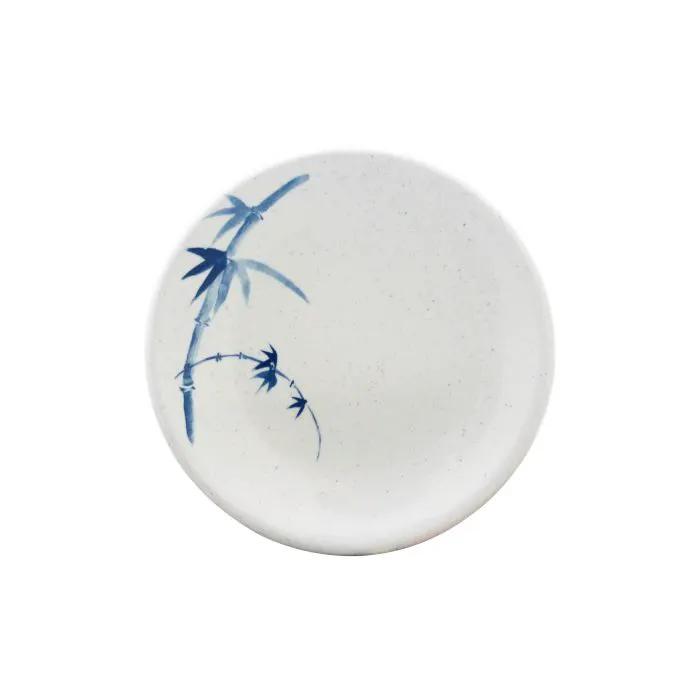 Thunder Group 1360BB, 5 7/8" PLATE, BLUE BAMBOO, Melamine, NSF, Case Pack of 12