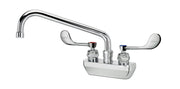 Krowne 14 - 410L - W - E4, Royal Series 4" Center Wall Mount Faucet with 10" Spout & Vandal Resistant Wrist Blades Handles