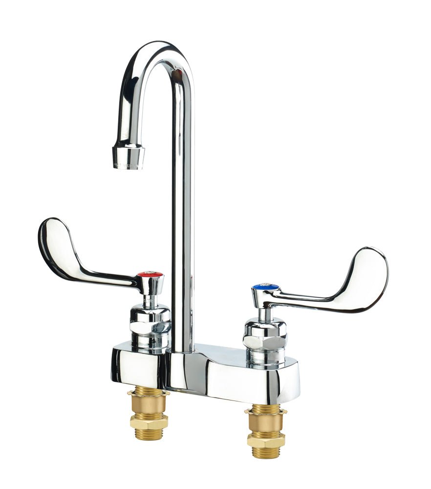 Krowne 14 - 546L, Royal Series 4" Center Deck Mount Lavatory Faucet with 3 - 3/4" Wide Gooseneck Spout