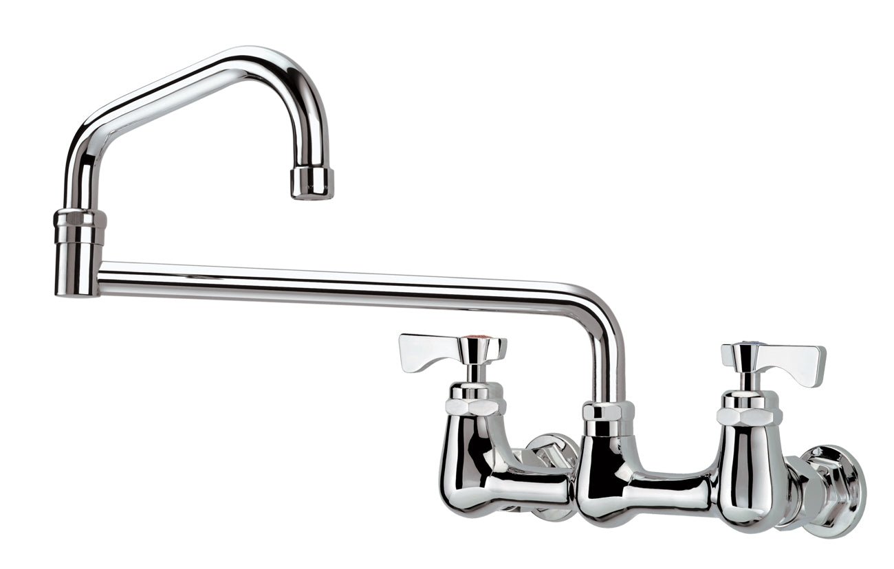 Krowne 14 - 824L, Royal Series 8" Center Wall Mount Faucet with 24" Jointed Spout