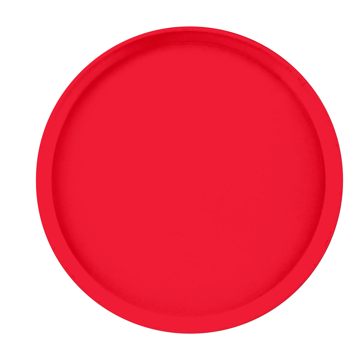 Cambro 1400510 Round Camtray Fiberglass Serving Tray, 14" Dia. - Signal Red