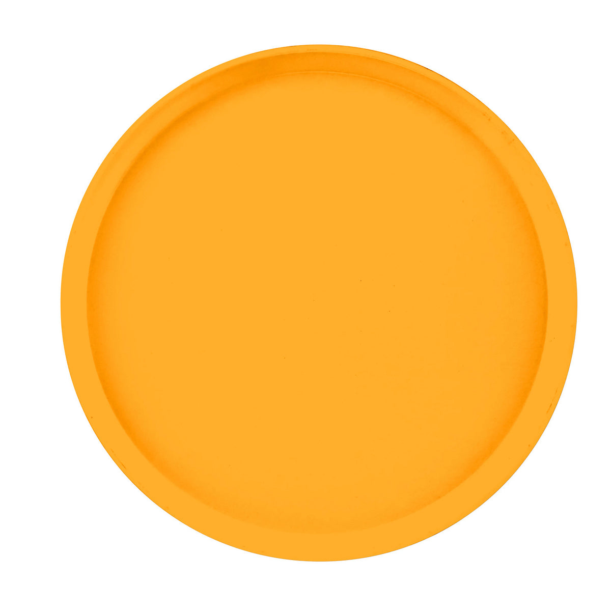 Cambro 1400504 Round Camtray Fiberglass Serving Tray, 14" Dia. - Mustard