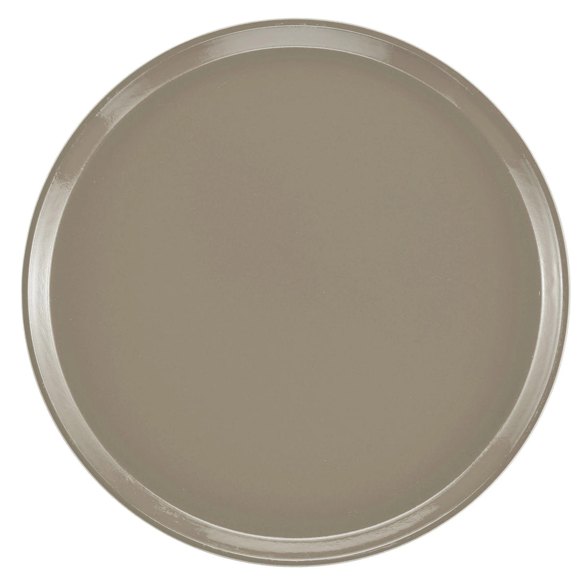 Cambro 1400104 Round Camtray Fiberglass Serving Tray, 14" Dia. - Desert Tan