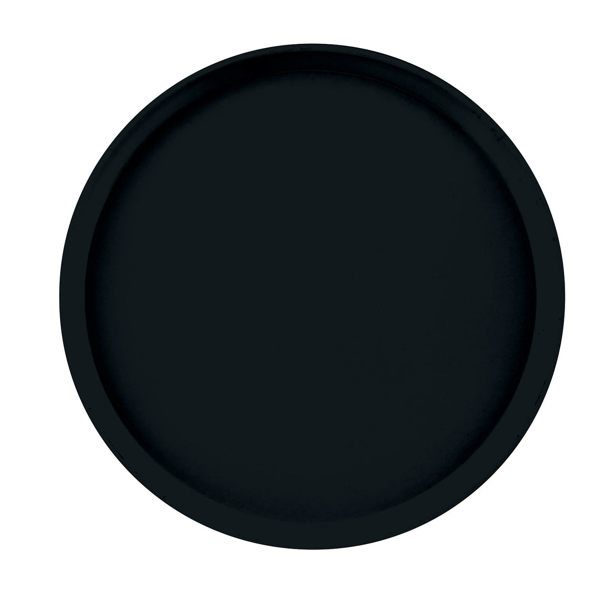 Cambro 1400110 Round Camtray Fiberglass Serving Tray, 14" Dia. - Black