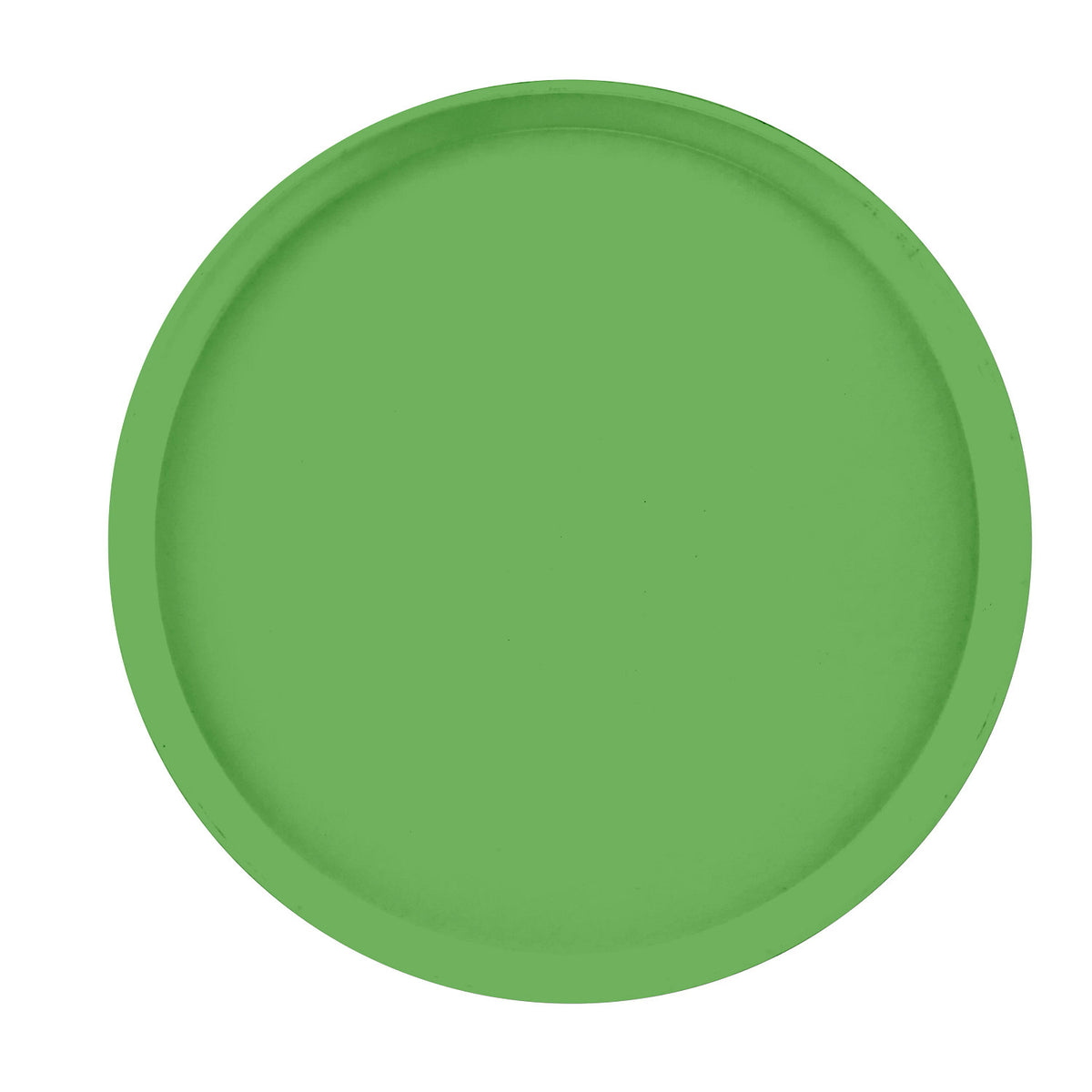 Cambro 1400113 Round Camtray Fiberglass Serving Tray, 14" Dia. - Lime-ade