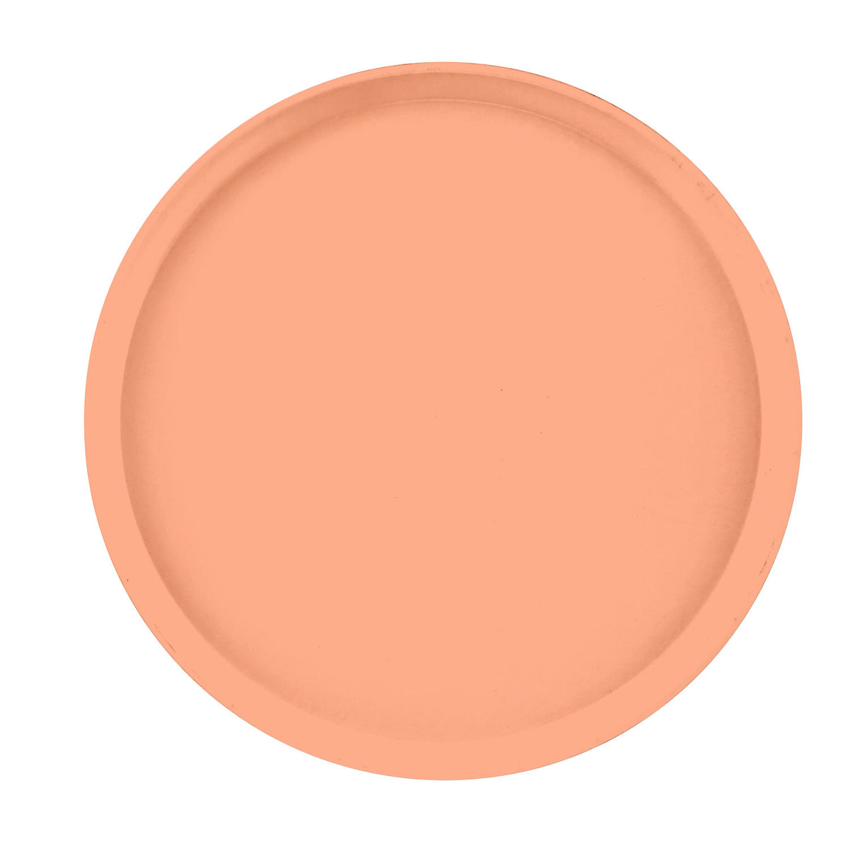 Cambro 1400117 Round Camtray Fiberglass Serving Tray, 14" Dia. - Dark Peach