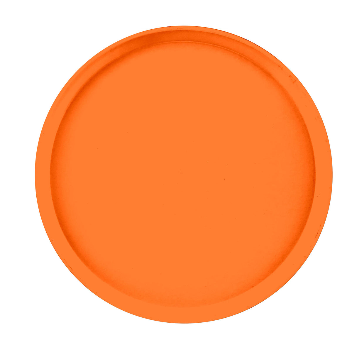 Cambro 1400222 Round Camtray Fiberglass Serving Tray, 14" Dia. - Orange Pizazz