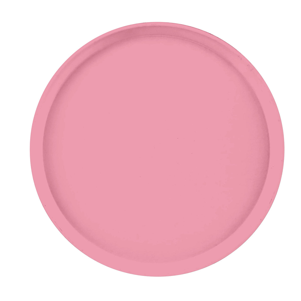 Cambro 1400409 Round Camtray Fiberglass Serving Tray, 14" Dia. - Blush