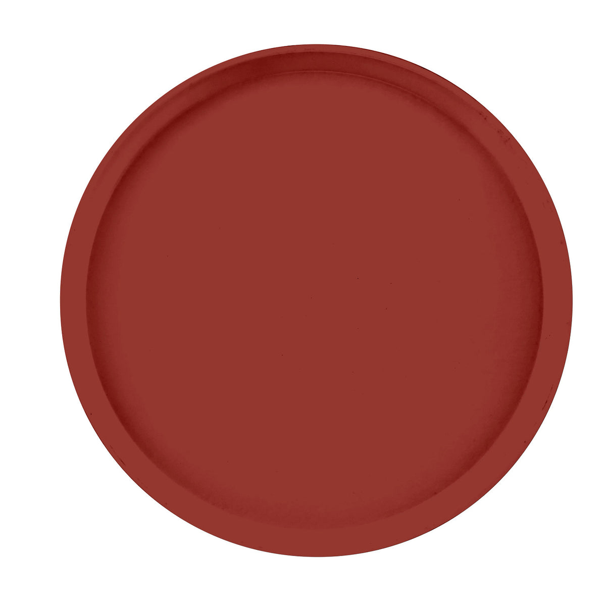 Cambro 1400501 Round Camtray Fiberglass Serving Tray, 14" Dia. - Real Rust