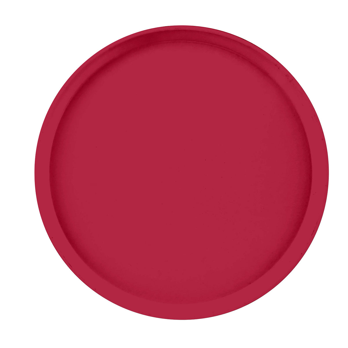 Cambro 1400505 Round Camtray Fiberglass Serving Tray, 14" Dia. - Cherry Red