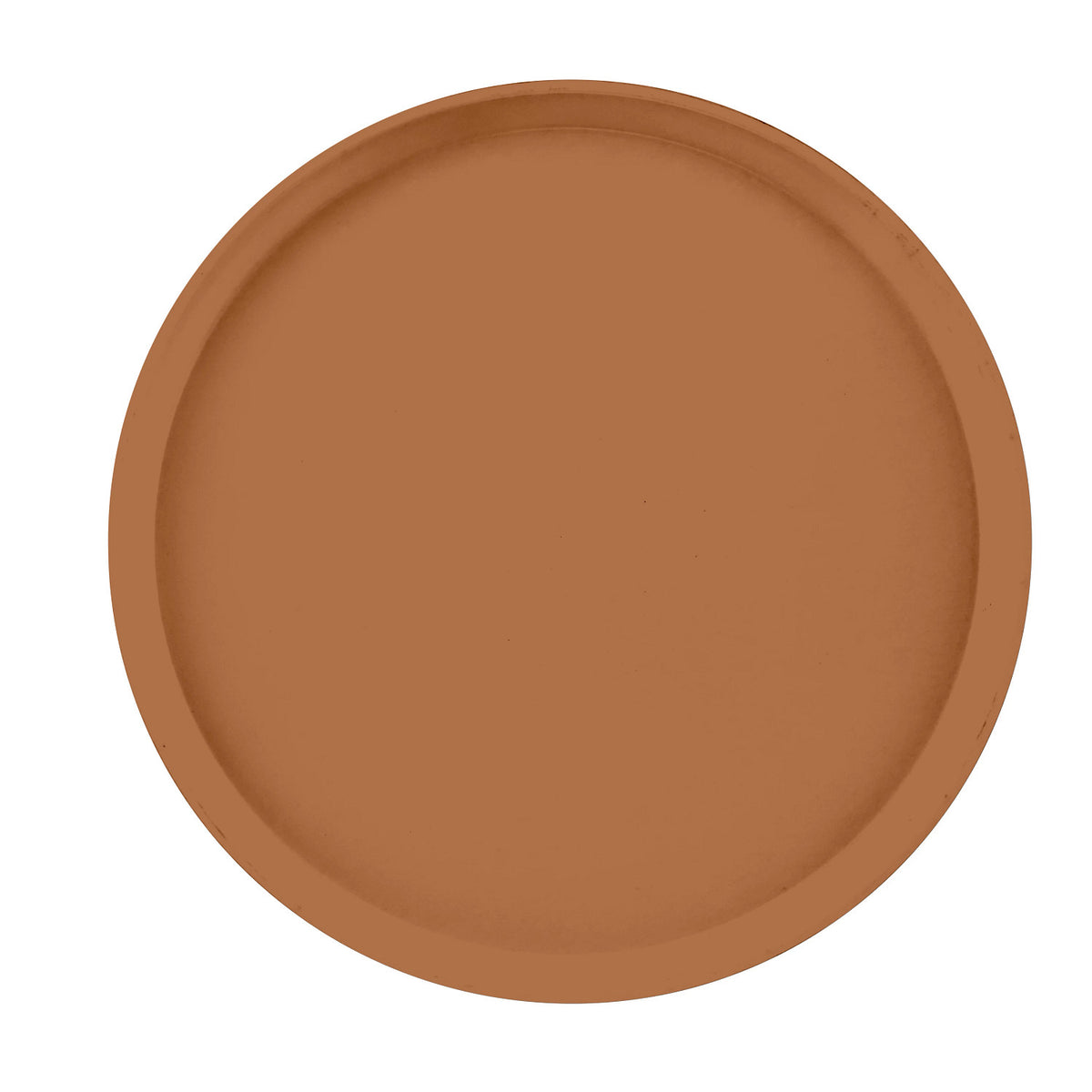 Cambro 1400508 Round Camtray Fiberglass Serving Tray, 14" Dia. - Suede Brown